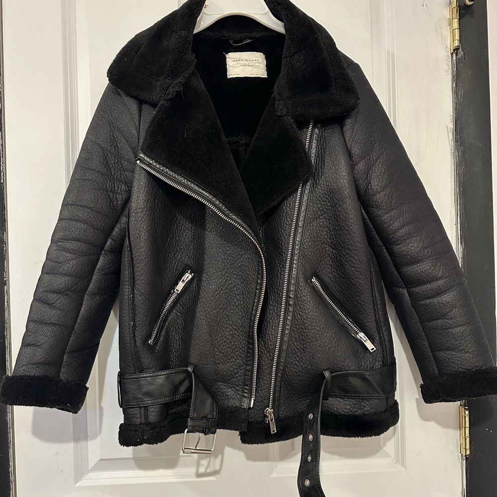 Black moto jacket